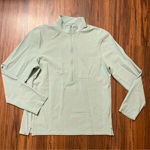 Light Blue Mens Lululemon WovenAir Half Zip Relaxed Fit SZ XL (See Description)
